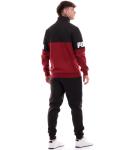  Tuta Intera Completa UOMO Puma Power Colorbloc Amaranto Cotone Felpato 3
