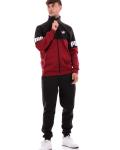  Tuta Intera Completa UOMO Puma Power Colorbloc Amaranto Cotone Felpato 0
