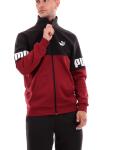  Tuta Intera Completa UOMO Puma Power Colorbloc Amaranto Cotone Felpato 4
