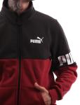  Tuta Intera Completa UOMO Puma Power Colorbloc Amaranto Cotone Felpato 2