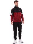  Tuta Intera Completa UOMO Puma Power Colorbloc Amaranto Cotone Felpato 5