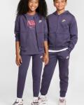  Tuta Intera Completa Ragazzi Unisex Nike K Club Fleece FZ HD Viola Lifestyle 5
