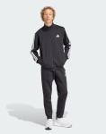  Tuta Intera Completa UOMO Adidas Basic 3-Stripes Fleece Nero Cotone Felpato 0