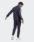  Tuta Intera Completa UOMO Adidas Blu Basic 3-Stripes French Terry Cotone 3