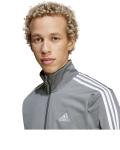  Tuta Intera Completa UOMO Adidas Basic 3-Stripes Tricot Grigio Silver 4