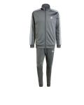  Tuta Intera Completa UOMO Adidas Basic 3-Stripes Tricot Grigio Silver 1