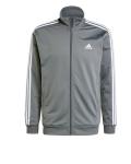  Tuta Intera Completa UOMO Adidas Basic 3-Stripes Tricot Grigio Silver 7