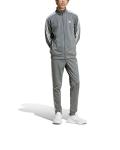  Tuta Intera Completa UOMO Adidas Basic 3-Stripes Tricot Grigio Silver