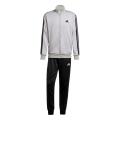  Tuta Intera Completa Tracksuit UOMO Adidas Basic 3-Stripes French Terry Grigio 7