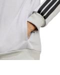 Tuta Intera Completa Tracksuit UOMO Adidas Basic 3-Stripes French Terry Grigio 4