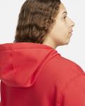  Felpa Cappuccio Hoodie UOMO Nike CLUB Sportswear Fleece Rosso Cotone Felpato 