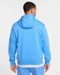  Felpa Cappuccio Hoodie UOMO Nike CLUB Sportswear Fleece Blu Azzuro 