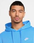  Felpa Cappuccio Hoodie UOMO Nike CLUB Sportswear Fleece Blu Azzuro 