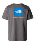  T-shirt maglia maglietta UOMO The North Face Grigio Blue REDBOX Tee Cotone 