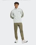  Tuta Intera Completa UOMO Adidas Basic 3-Stripes FT Verde kaki 
