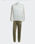 Tuta Intera Completa UOMO Adidas Basic 3-Stripes FT Verde kaki 