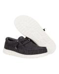  Scarpe Casual Mocassini UOMO Hey Dude Wally stretch mesh m Nero Bianco 