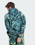  Giacca Sportiva UOMO Adidas Verde Future Icons Allover Print Full-Zip 
