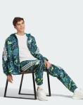  Giacca Sportiva UOMO Adidas Verde Future Icons Allover Print Full-Zip 