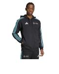  Mercedes AMG Adidas Giacca Calcio 2025 DNA FZ HD 3 Stripes Collo Alto UOMO Nero 