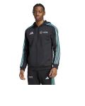  Mercedes AMG Adidas Giacca Calcio 2025 DNA FZ HD 3 Stripes Collo Alto UOMO Nero 