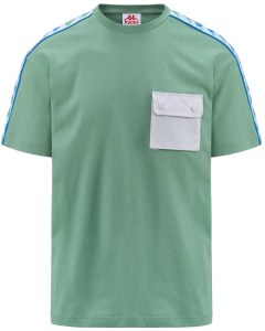  T-shirt maglia maglietta UOMO Kappa Banda 222 Verde SIDONIO Cotone Jersey 0