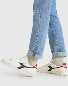  Scarpe Sneakers UOMO Diadora Bianco Rosso lifestyle T2 GAME L LOW ICONA 0
