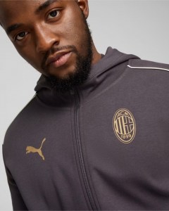  Ac Milan Puma Giacca tuta Grigio Cotone 2024 25 Casuals HD FZ 2