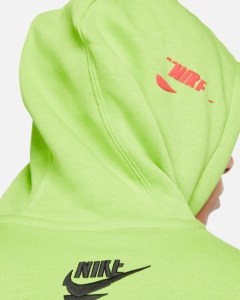  Felpa Cappuccio Hoodie UOMO Nike Sport Essentials Verde Cotone Felpato 2