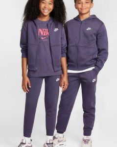  Tuta Intera Completa Ragazzi Unisex Nike K Club Fleece FZ HD Viola Lifestyle 5
