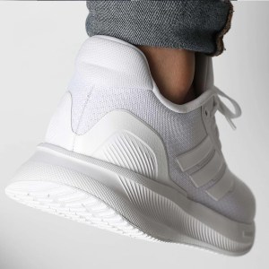  Scarpe Sneakers UOMO Adidas Running Jogging RUNFALCON 5 Total White 2