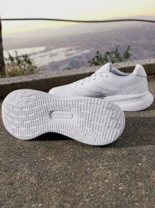 Scarpe Sneakers UOMO Adidas Running Jogging RUNFALCON 5 Total White 4