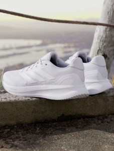  Scarpe Sneakers UOMO Adidas Running Jogging RUNFALCON 5 Total White 6