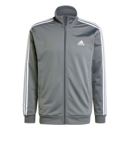  Tuta Intera Completa UOMO Adidas Basic 3-Stripes Tricot Grigio Silver 7