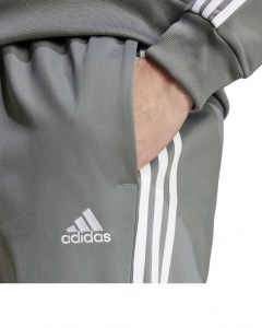 Tuta Intera Completa UOMO Adidas Basic 3-Stripes Tricot Grigio Silver 6