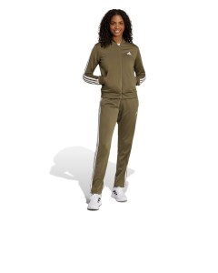  Tuta Intera Completa DONNA Adidas 3-Stripes Tricot Verde oliva Poliestere 0