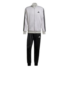  Tuta Intera Completa Tracksuit UOMO Adidas Basic 3-Stripes French Terry Grigio 7