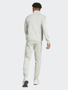  Tuta Intera Completa UOMO Adidas Basic 3-S Fleece Wonder Silver Cotone Felpato 3