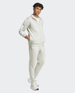  Tuta Intera Completa UOMO Adidas Basic 3-S Fleece Wonder Silver Cotone Felpato 0