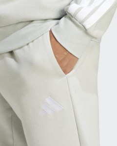  Tuta Intera Completa UOMO Adidas Basic 3-S Fleece Wonder Silver Cotone Felpato 6
