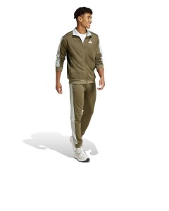  Tuta Intera Completa UOMO Adidas Training ColorBlock Verde Oliva Con tasche 7