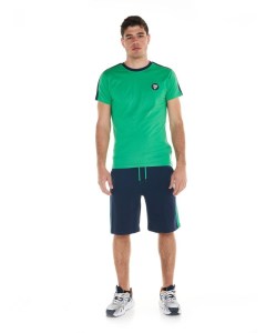  Completo Tempo Libero UOMO Leone 1947 Verde set Kit Vintage Logo Cotone 5
