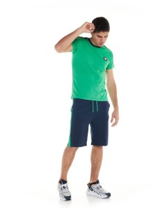  Completo Tempo Libero UOMO Leone 1947 Verde set Kit Vintage Logo Cotone 1
