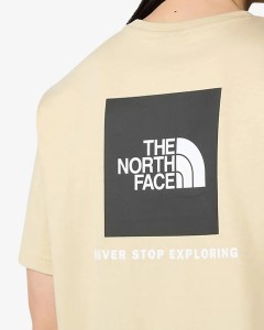  T-shirt maglia maglietta UOMO The North Face Beige Gravel REDBOX Tee Cotone 2